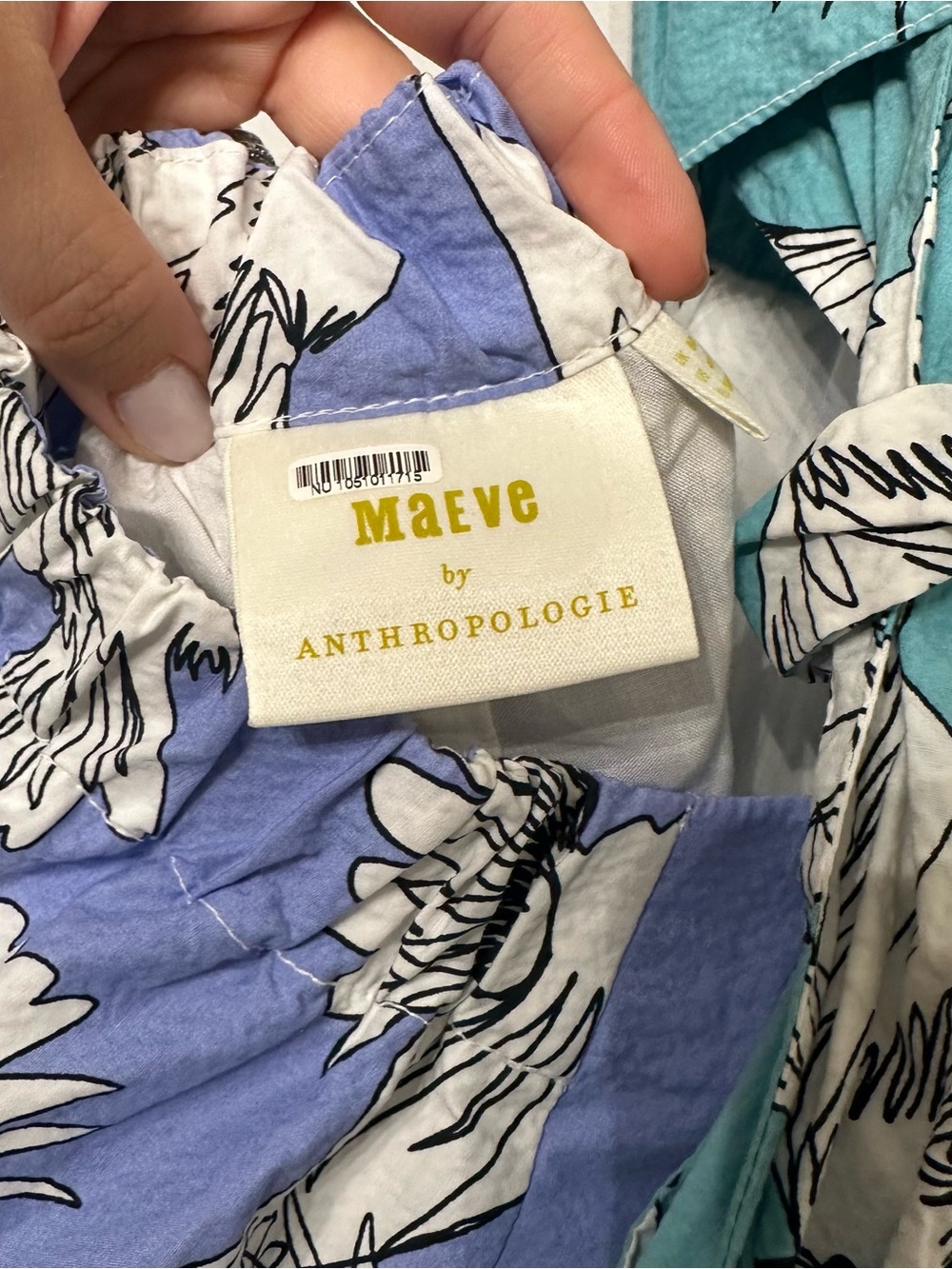 Maeve Anthropologie Printed Tie Back Mini Dress 4P - Picture 6 of 9